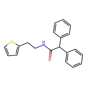 2,2-diphenyl-N-(2-thiophen-2-ylethyl)acetamide structure