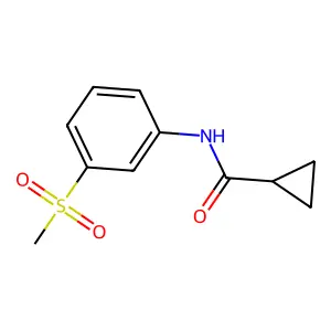 N-[3-(methylsulfonyl)phenyl]cyclopropanecarboxamide structure