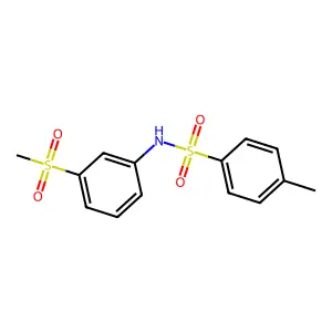 4-methyl-N-[3-(methylsulfonyl)phenyl]benzenesulfonamide structure