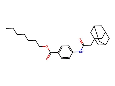 Heptyl 4-(2-adamantanylacetylamino)benzoate structure