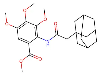 Methyl 2-[(1-adamantylacetyl)amino]-3,4,5-trimethoxybenzoate structure