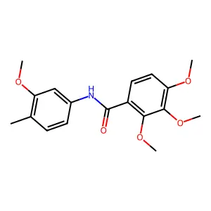 2,3,4-trimethoxy-N-(3-methoxy-4-methylphenyl)benzamide structure