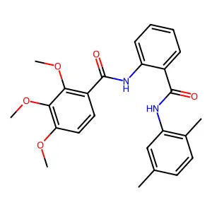 N-[2-[(2,5-dimethylphenyl)carbamoyl]phenyl]-2,3,4-trimethoxybenzamide structure