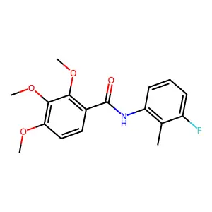 N-(3-fluoro-2-methylphenyl)-2,3,4-trimethoxybenzamide structure