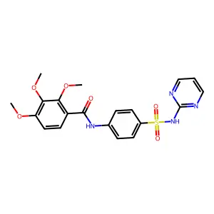 2,3,4-trimethoxy-N-{4-[(2-pyrimidinylamino)sulfonyl]phenyl}benzamide structure