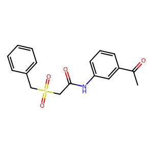 N-(3-acetylphenyl)-2-(benzylsulfonyl)acetamide structure