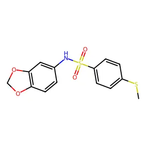 N-(1,3-benzodioxol-5-yl)-4-methylsulfanylbenzenesulfonamide structure