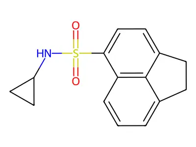 N-cyclopropyl-1,2-dihydroacenaphthylene-5-sulfonamide structure