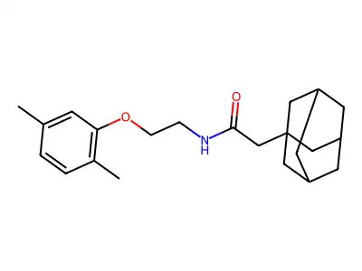 2-(1-adamantyl)-N-[2-(2,5-dimethylphenoxy)ethyl]acetamide structure