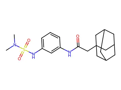 2-(1-adamantyl)-N-(3-{[(dimethylamino)sulfonyl]amino}phenyl)acetamide structure