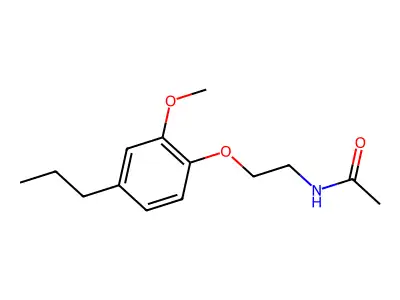 N-[2-(2-methoxy-4-propylphenoxy)ethyl]acetamide structure