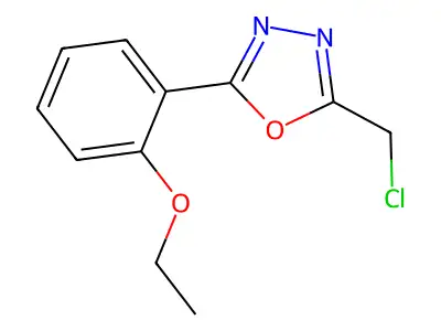 2-(Chloromethyl)-5-(2-ethoxyphenyl)-1,3,4-oxadiazole structure