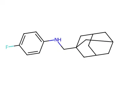 N-(1-adamantylmethyl)-4-fluoroaniline structure