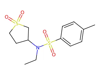 N-(1,1-dioxidotetrahydrothiophen-3-yl)-N-ethyl-4-methylbenzenesulfonamide structure