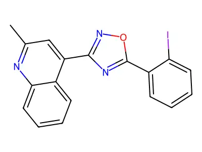 5-(2-Iodophenyl)-3-(2-methylquinolin-4-yl)-1,2,4-oxadiazole structure