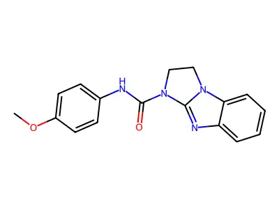 N-(4-methoxyphenyl)-2,3-dihydro-1H-imidazo[1,2-a]benzimidazole-1-carboxamide structure