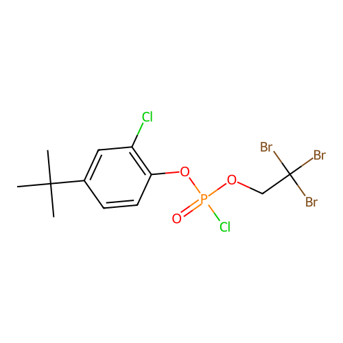 4-Tert-butyl-2-chloro-1-[chloro(2,2,2-tribromoethoxy)phosphoryl]oxybenzene structure