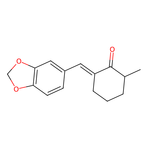 Cyclohexanone, 2-(1,3-benzodioxol-5-ylmethylene)-6-methyl- structure