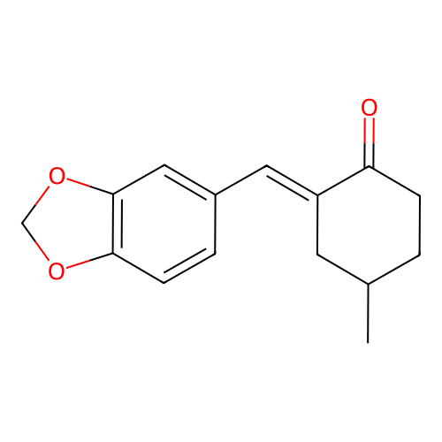 Cyclohexanone, 2-(1,3-benzodioxol-5-ylmethylene)-4-methyl- structure