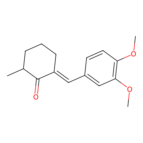 Cyclohexanone, 2-((3,4-dimethoxyphenyl)methylene)-6-methyl- structure