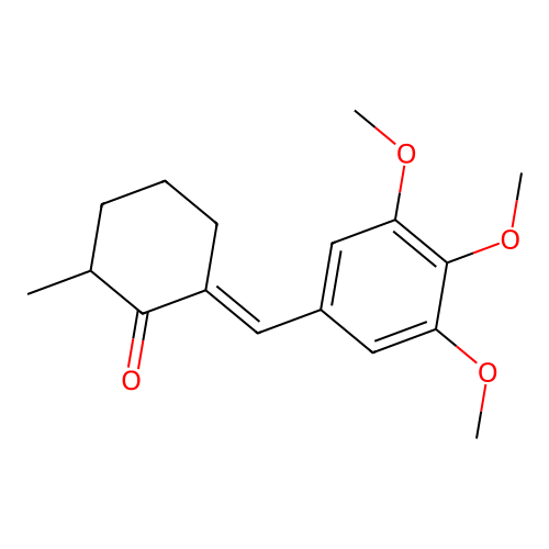 Cyclohexanone, 2-methyl-6-((3,4,5-trimethoxyphenyl)methylene)- structure