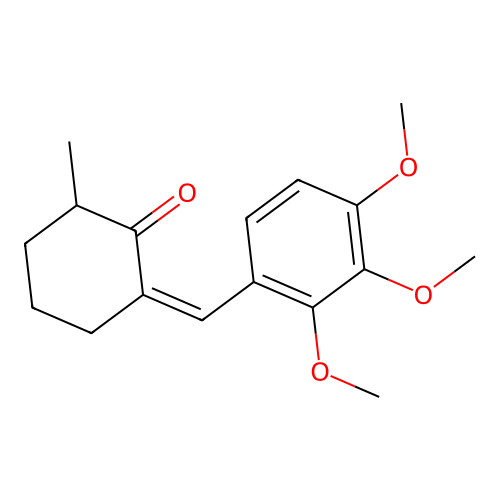 Cyclohexanone, 2-methyl-6-((2,3,4-trimethoxyphenyl)methylene)- structure