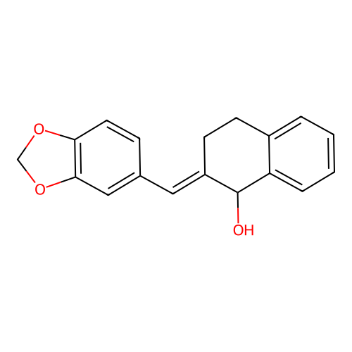 1-Naphthalenol, 1,2,3,4-tetrahydro-2-(1,3-benzodioxol-5-ylmethylene)- structure