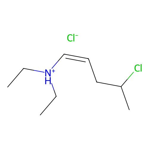 Diethylamine, N-(4-chloropentenyl)-, hydrochloride structure