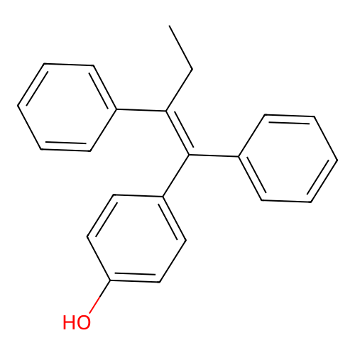 4-[(Z)-1,2-diphenylbut-1-enyl]phenol structure