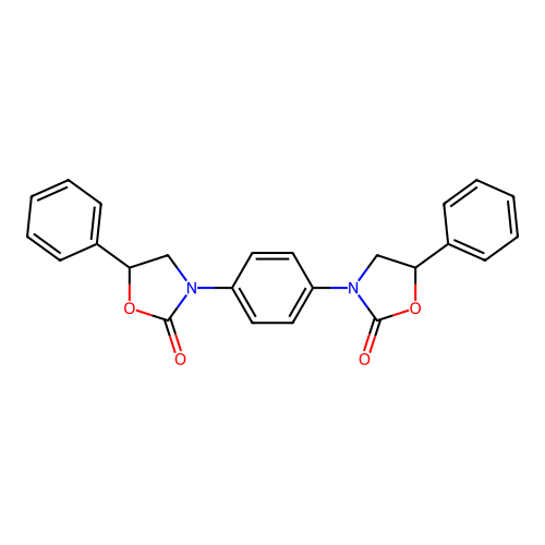2-Oxazolidinone, 3,3'-(1,4-phenylene)bis[5-phenyl- structure