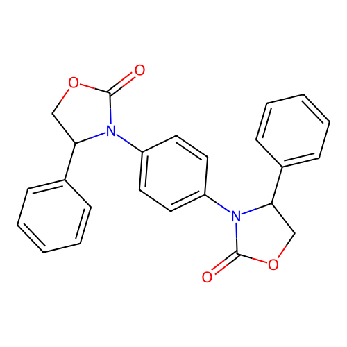 2-Oxazolidinone, 3,3'-(1,4-phenylene)bis*4-phenyl- structure