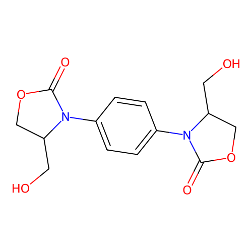 2-Oxazolidinone, 3,3'-(1,4-phenylene)bis[4-(hydroxymethyl)- structure