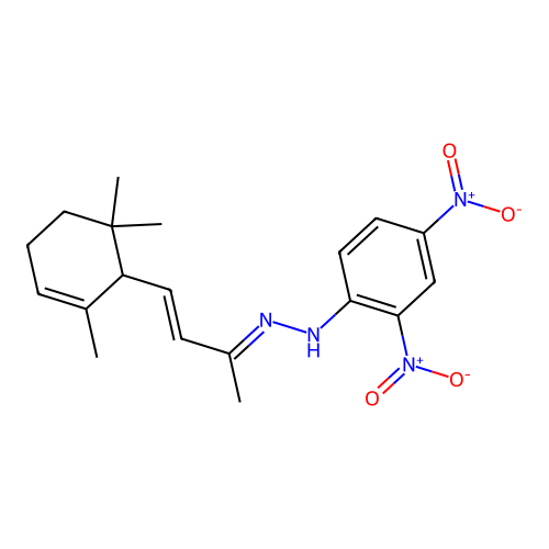2,4-dinitro-N-[(E)-[(Z)-4-(2,6,6-trimethylcyclohex-2-en-1-yl structure