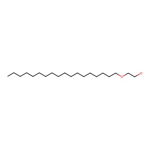 Polyethylene glycol (7) stearyl ether structure