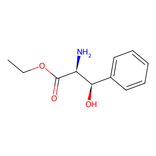ethyl (2S,3R)-2-amino-3-hydroxy-3-phenylpropanoate structure