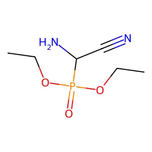 Phosphonic acid, (aminocyanomethyl)-, diethyl ester structure