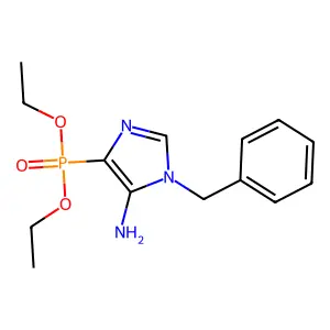 Diethyl (5-amino-1-benzyl-1H-imidazol-4-yl)phosphonate structure