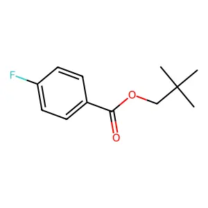 Benzoic acid, 4-fluoro-, 2,2-dimethylpropyl ester structure