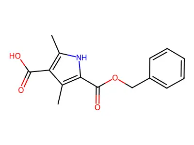 Pyrrole-2,4-dicarboxylic acid, 3,5-dimethyl-, 2-benzyl ester structure