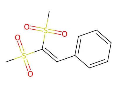 [2,2-Bis(methylsulfonyl)ethenyl]benzene structure