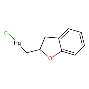 Chloro(2,3-dihydro-1-benzofuran-2-ylmethyl)mercury structure
