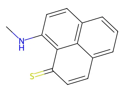 Phenalene-1-thione, 9-methylamino- structure
