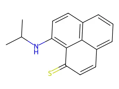 Phenalene-1-thione, 9-(methylethyl)amino- structure