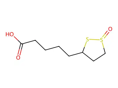 5-(1-Oxodithiolan-3-yl)pentanoic acid structure