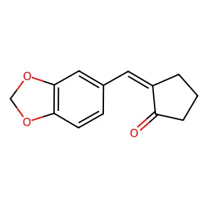 Cyclopentanone, 2-(1,3-benzodioxol-5-ylmethylene)- structure