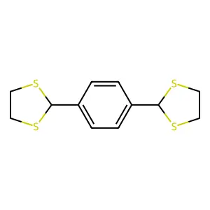 1,3-Dithiolane, 2,2'-(1,4-phenylene)bis- structure