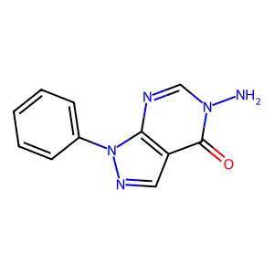 5-amino-1-phenyl-1H,4H,5H-pyrazolo[3,4-d]pyrimidin-4-one structure