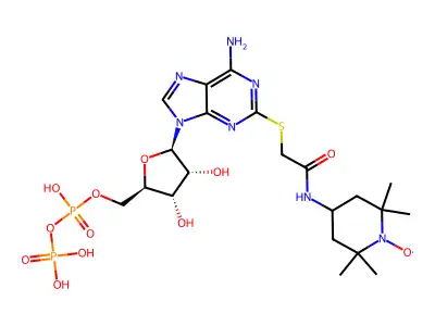 2-(4-Acetamido-2,2,6,6-tetramethylpiperidine-1-oxyl)thioadenosine-5'-diphosphate structure