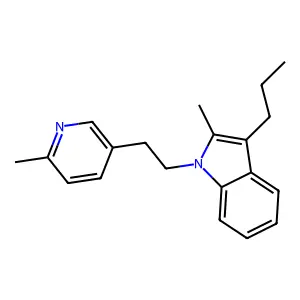 1-(2-(2-Methyl-5-pyridyl)ethyl)-3-propyl-2-methylindole structure