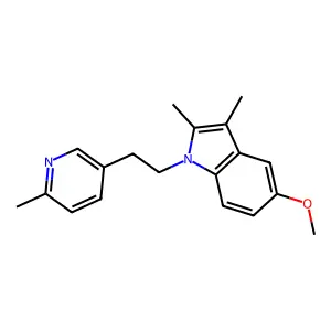 1-(2-(2-Methyl-5-pyridyl)ethyl)-5-methoxy-2,3-dimethylindole structure